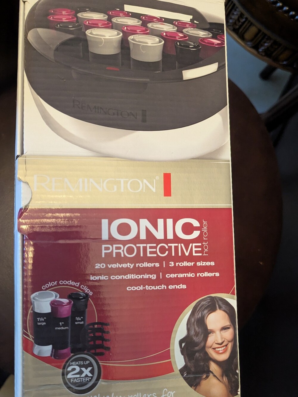 Remington Ionic Protective 20 Velvety Hot Rollers & Clips 3 Sizes